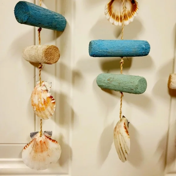Handmade Natural Seashells wood Wind chime house decoration Large 10x 20 inch - Picture 7 of 7